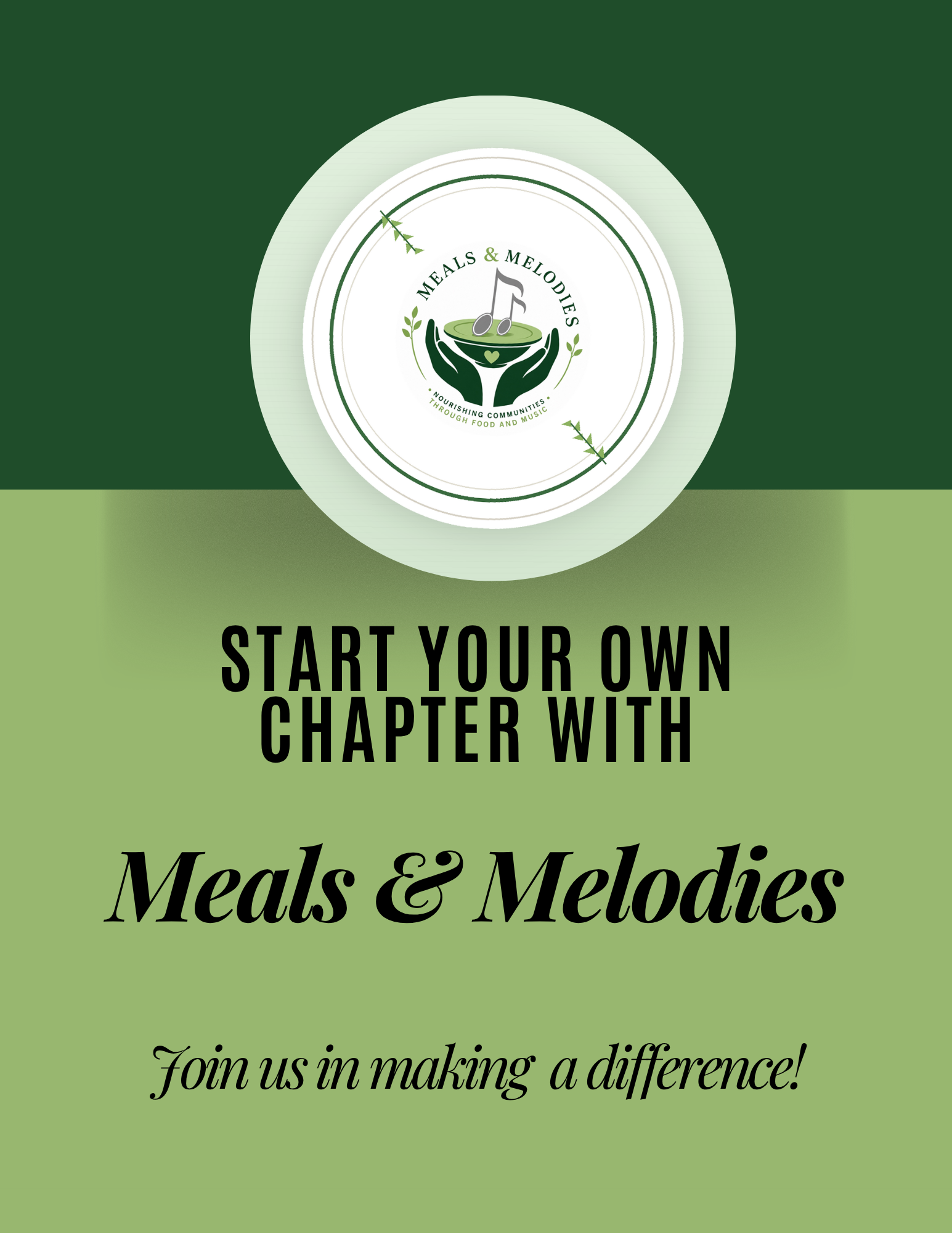 Start your own chapter with Meals & Melodies
