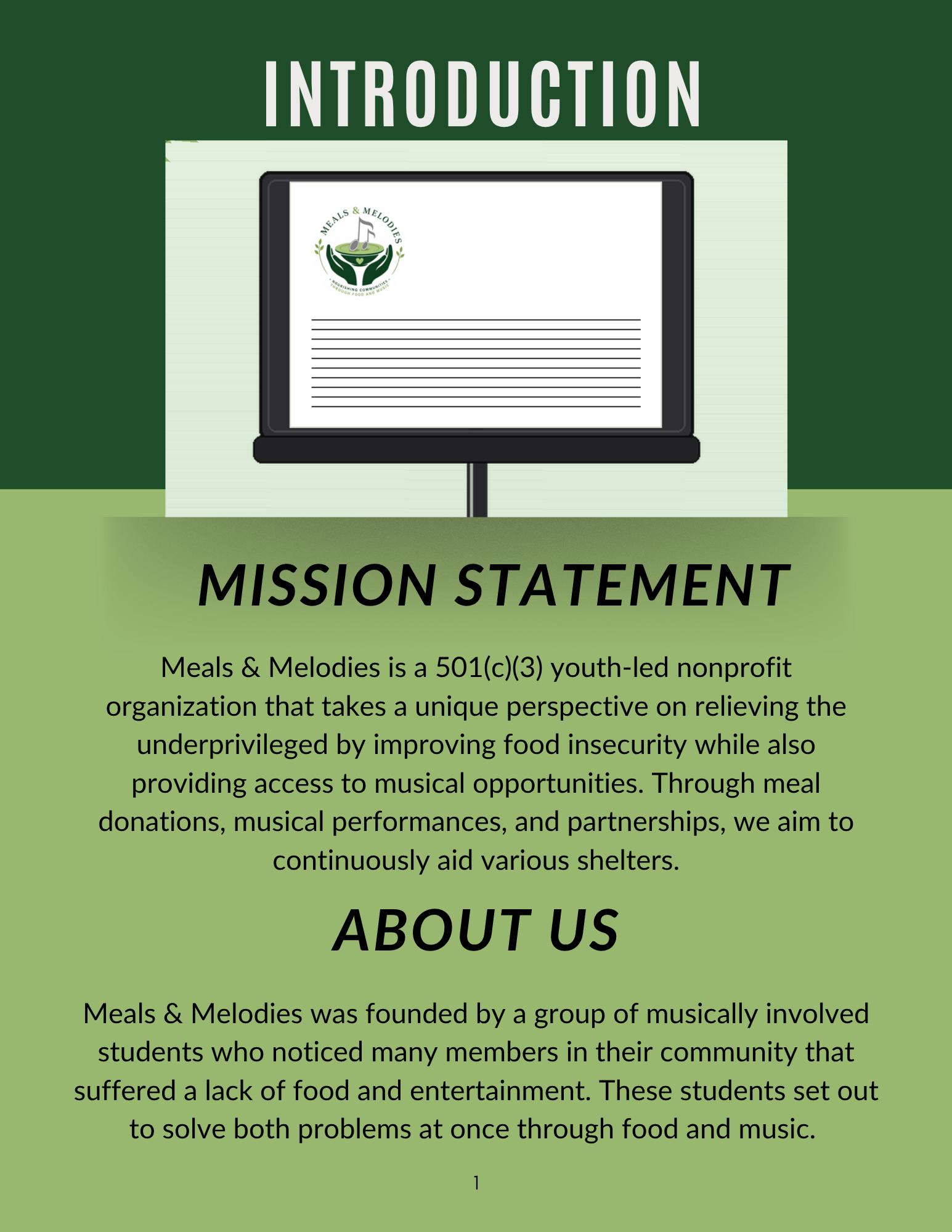 Introduction — mission statement and about us