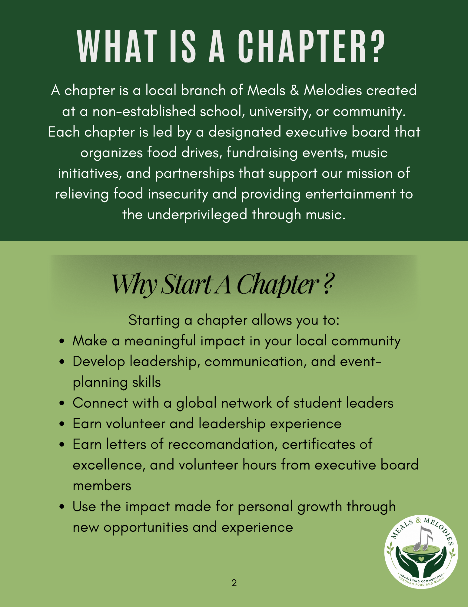 What is a chapter, and why start one