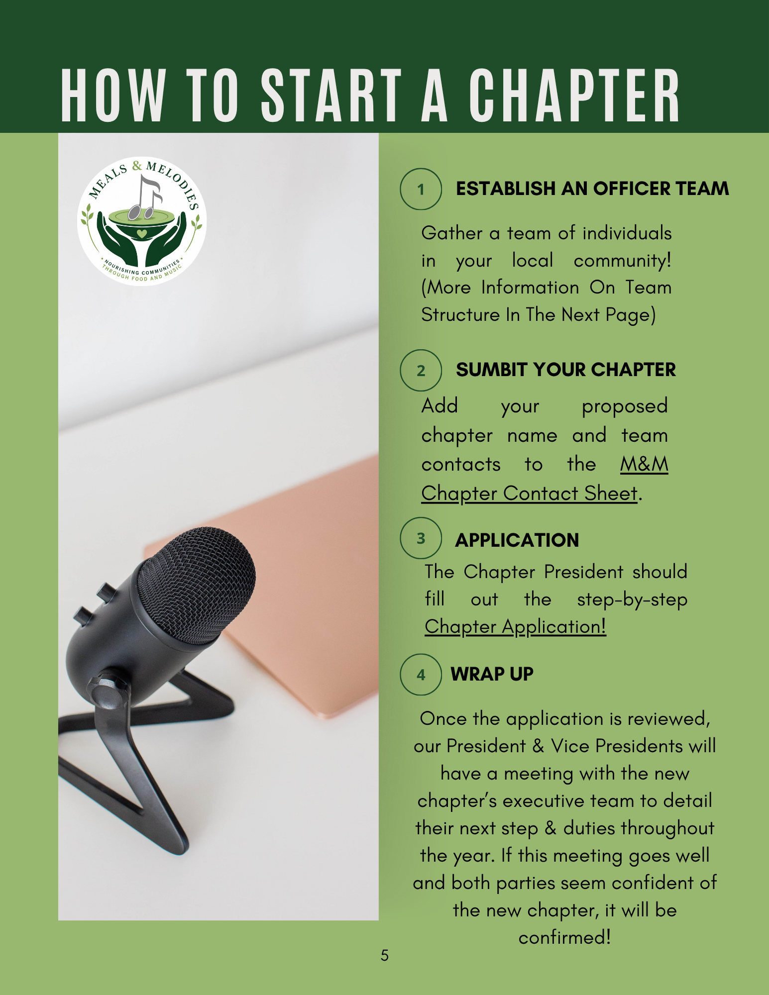 Step-by-step: how to start a chapter