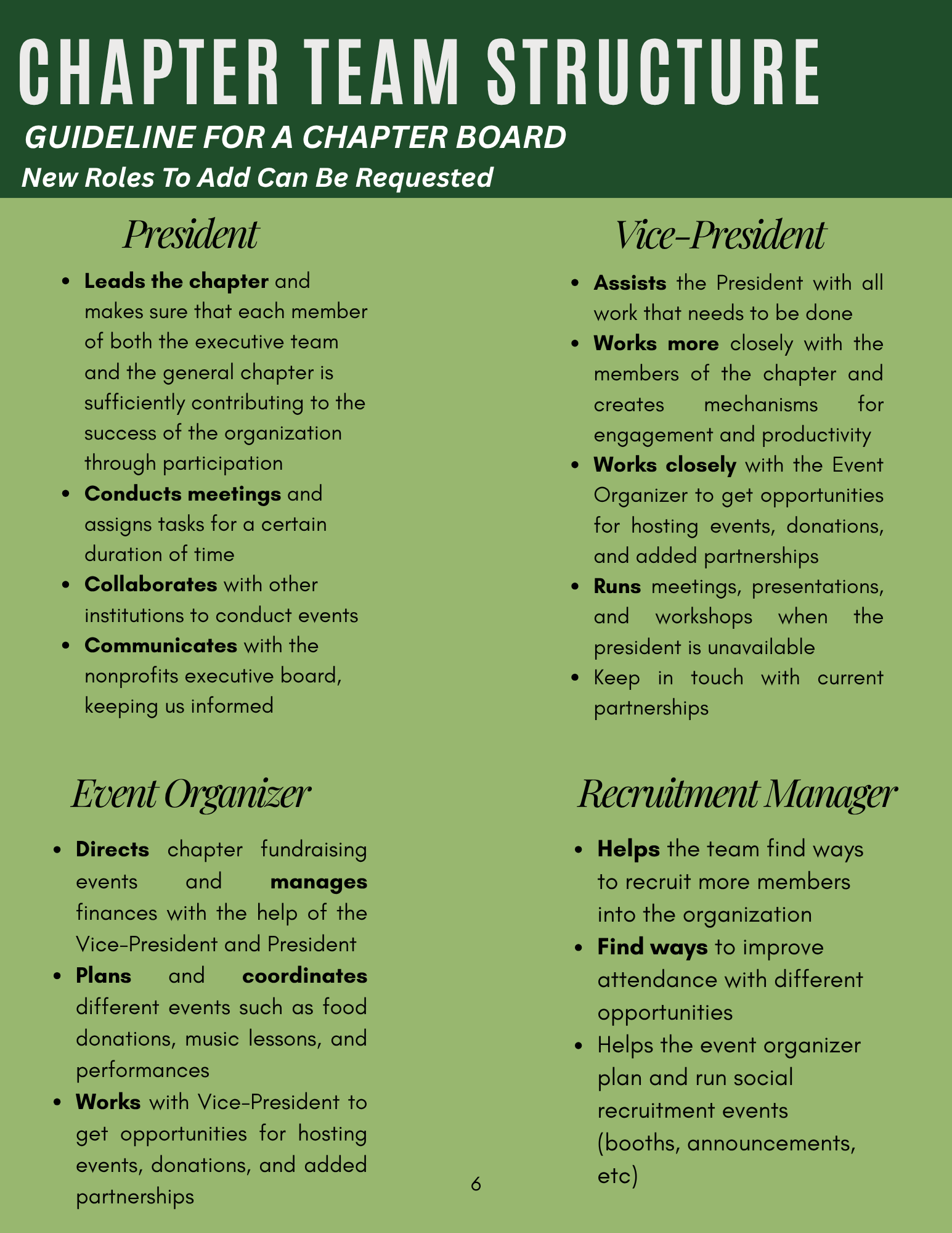 Chapter team structure and roles
