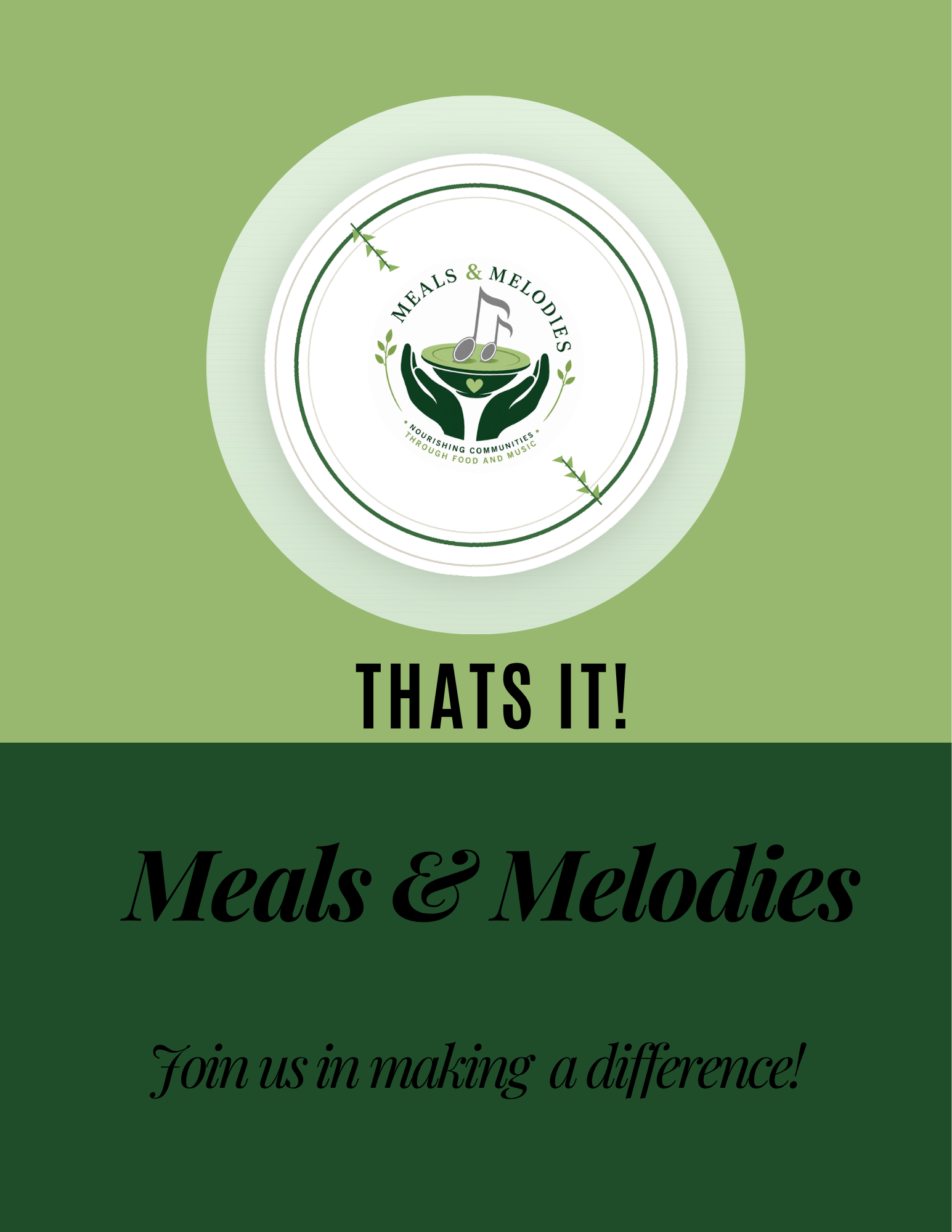 That's it — join us in making a difference
